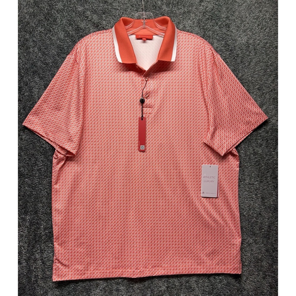 Redvanly Mens Size XL Red Short Sleeve Devine Golf Polo Shirt New (K1)